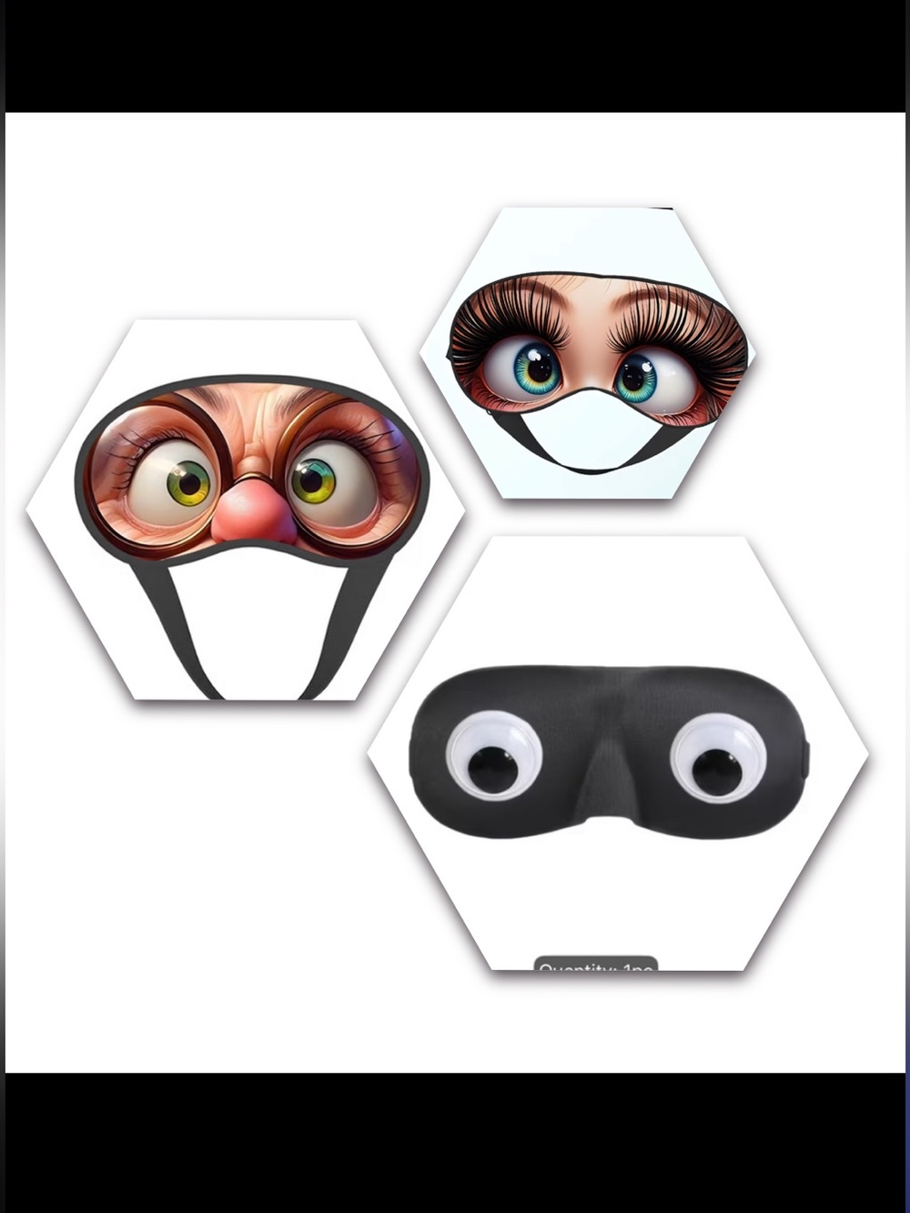 Black Novelty Eye Mask Sleep Mask